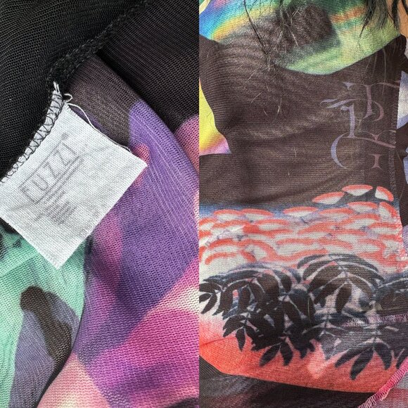 Jean Paul Gaultier fuzzi no tage 3 pieces mesh dress set spaghetti slip dress - Picture 11 of 12